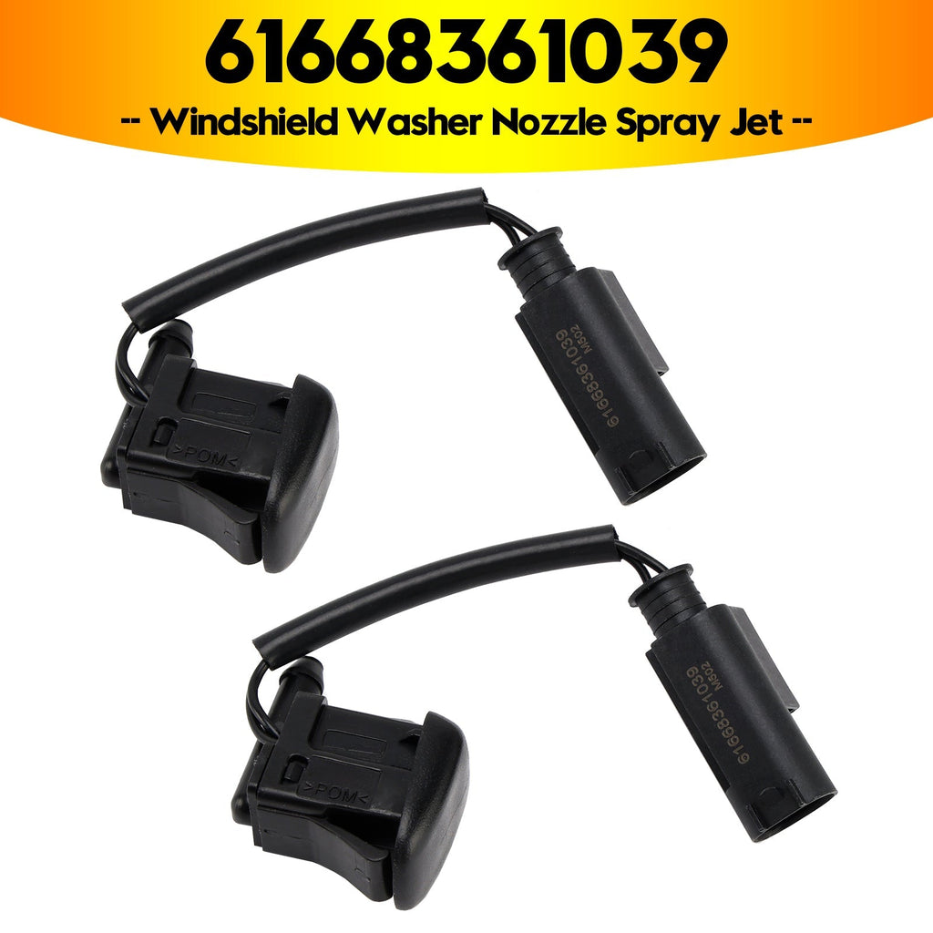 BMW E39 525i 528i 530i 540i M5 1996-2003 Windshield Washer Spray Nozzles Jet Set 61668361039