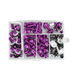 158x Motorcycle Windscreen Fairing Hardware Kit Purple Sportbike Clip Screw Bolt Fasteners