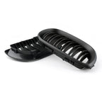 2002-2005 E46 BMW 3 Series 4-Door Matte Black Front Kidney Hood Grille Replacement