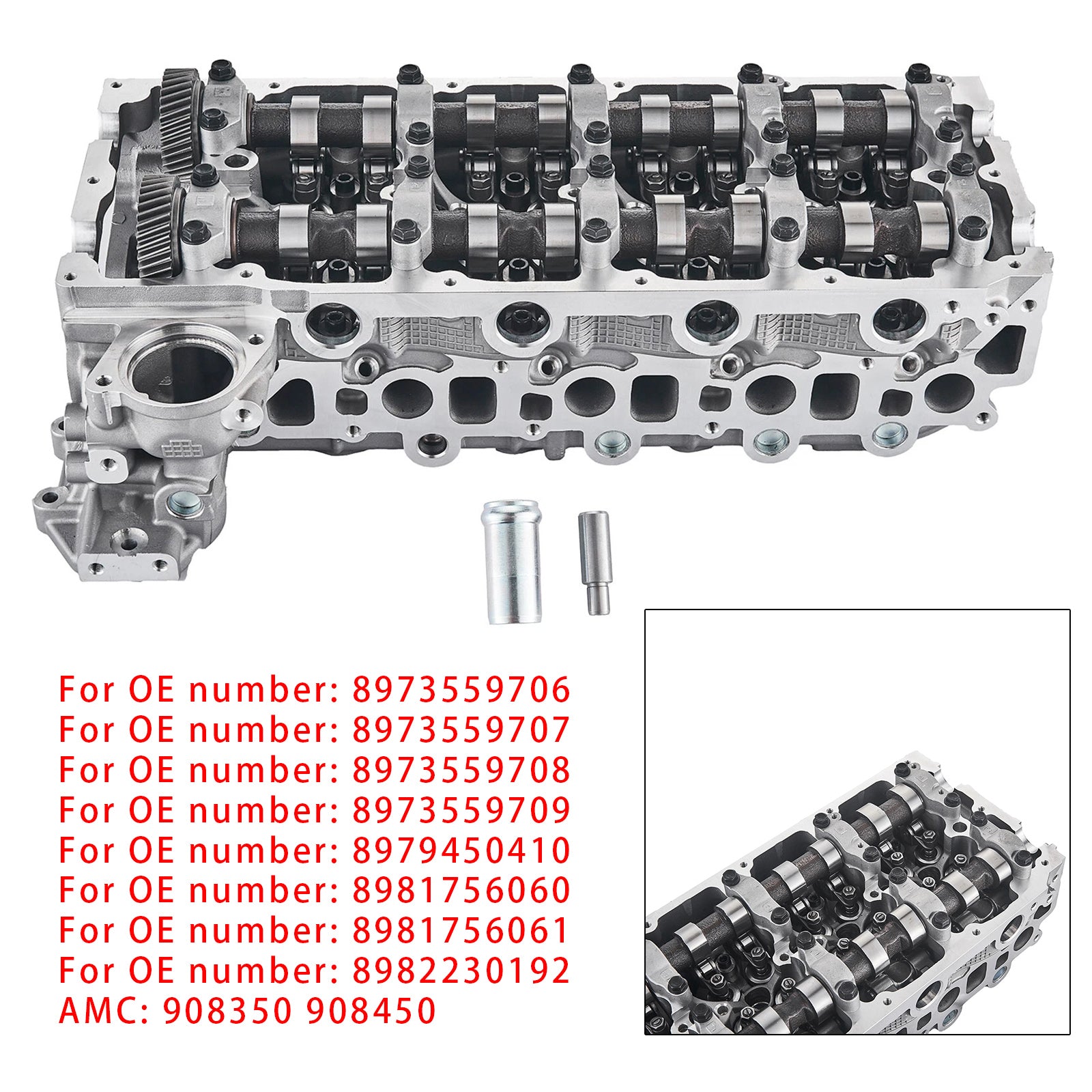 01.2007-06.2012 ISUZU RODEO I (TFR, TFS) 3.0 DiTD (TFR85_) Complete Assembled Cylinder Head 4JJ1-TC 4JK1-TC