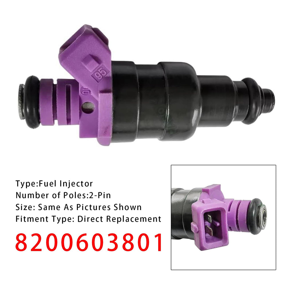 1 Piece OEM Fuel Injector 8200603801 Compatible with Renault Clio Kangoo Twingo 1.1-1.6