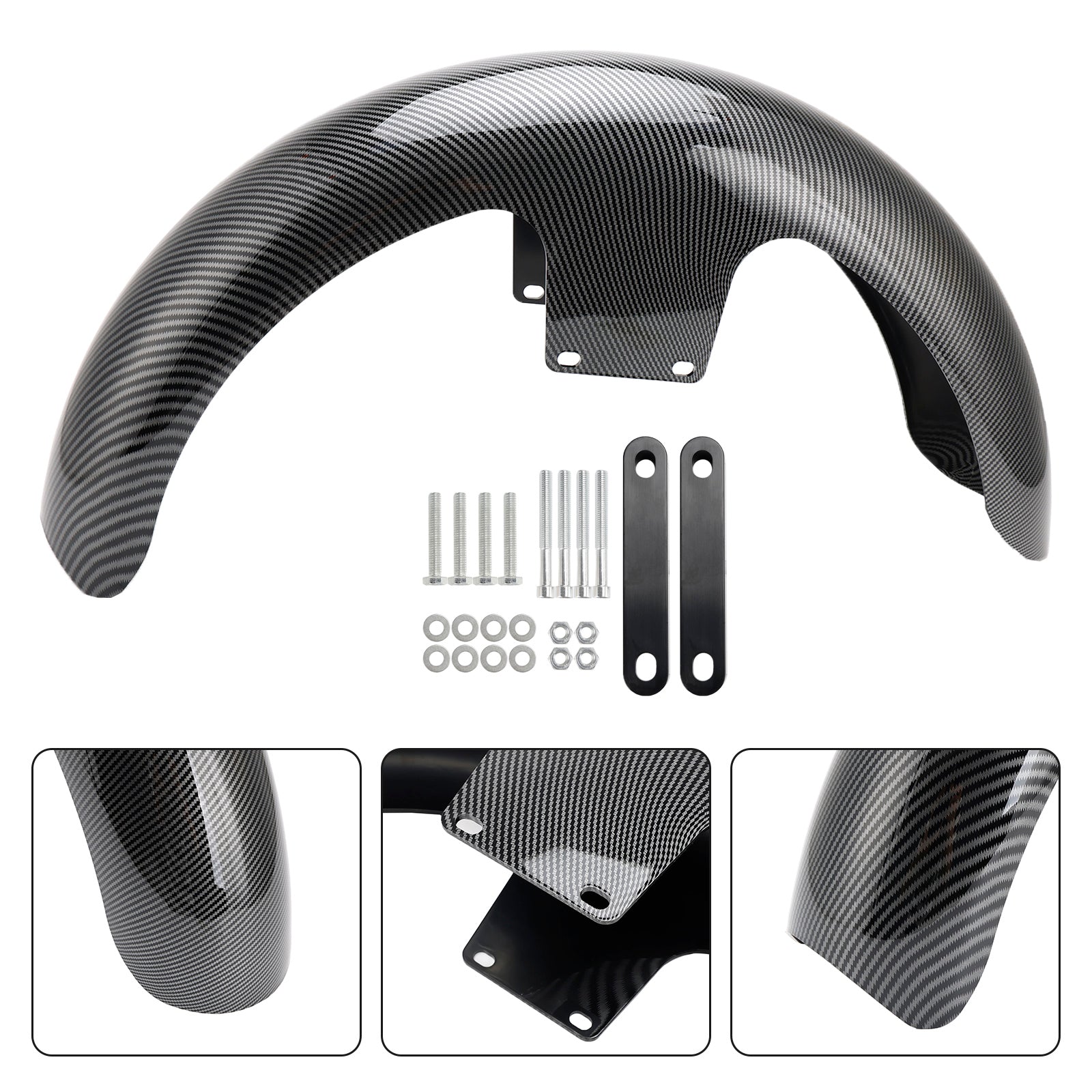 19" Front Fender ABS Wrap Kit For Harley Touring Road Glide Street Glide Electra Bagger FLHT FLHR