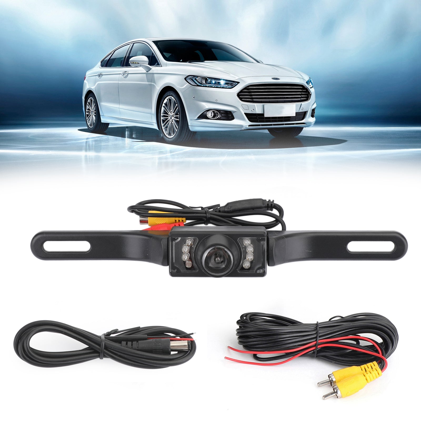 170mm 8LED Waterproof HD Rear View Backup Parking Camera for Cars