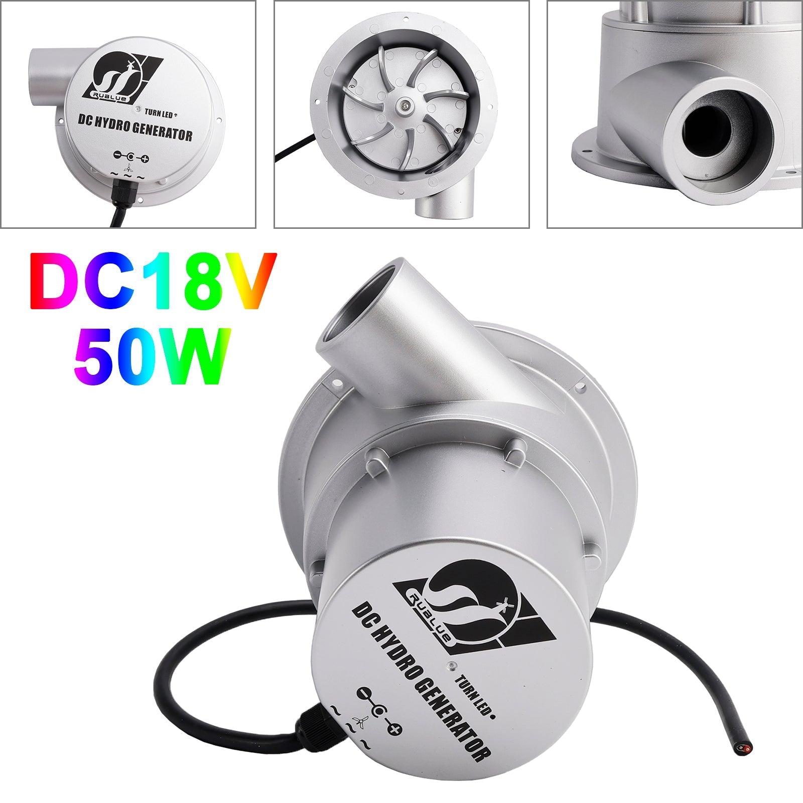 12V Hydroelectric Power Generator with 18V DC Brushless Motor 36W 50W High Efficiency