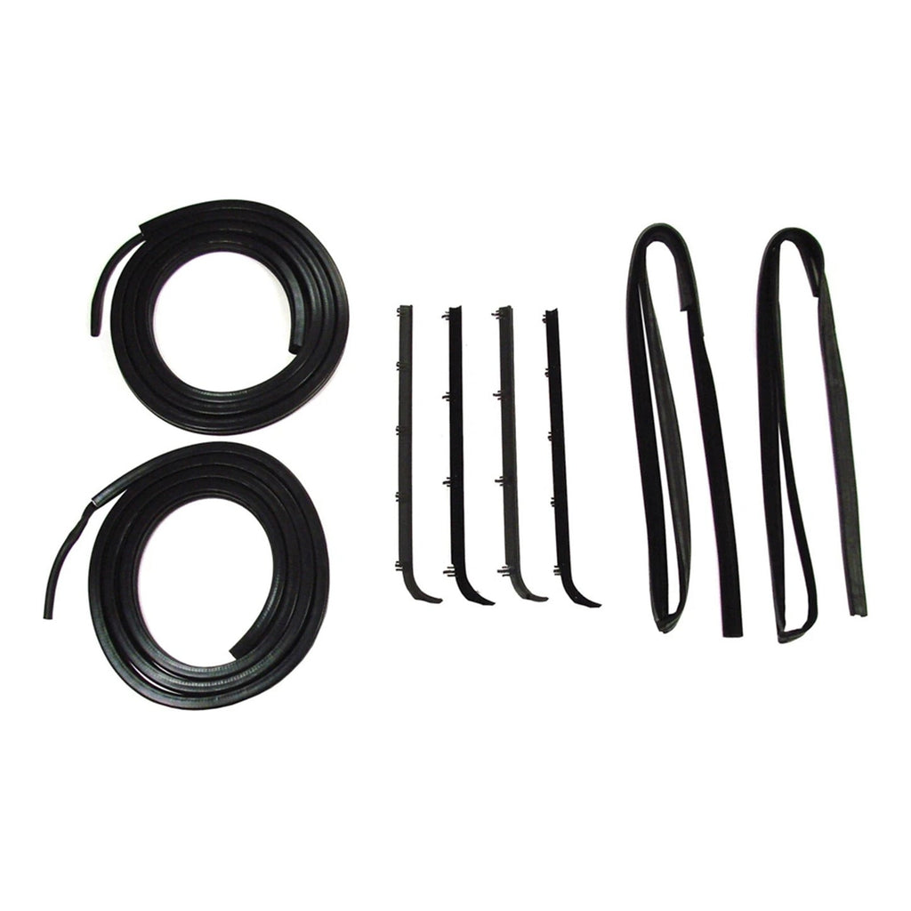 1987-1997 F350 Truck Front Door Weatherstrip and Window Sweep Seal Kit 8PCS