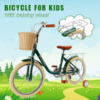18 Inch Child's Bicycle with Basket for 7-9 Year Old Boys and Girls