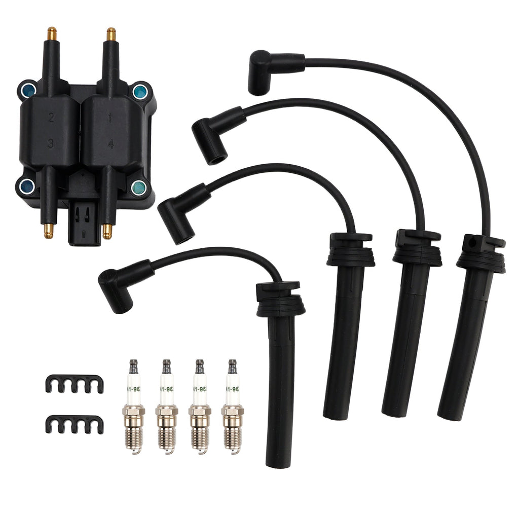 2002-2005 JEEP LIBERTY Ignition Coil Pack Spark Plug Wire Set UF189 UF403 UF410