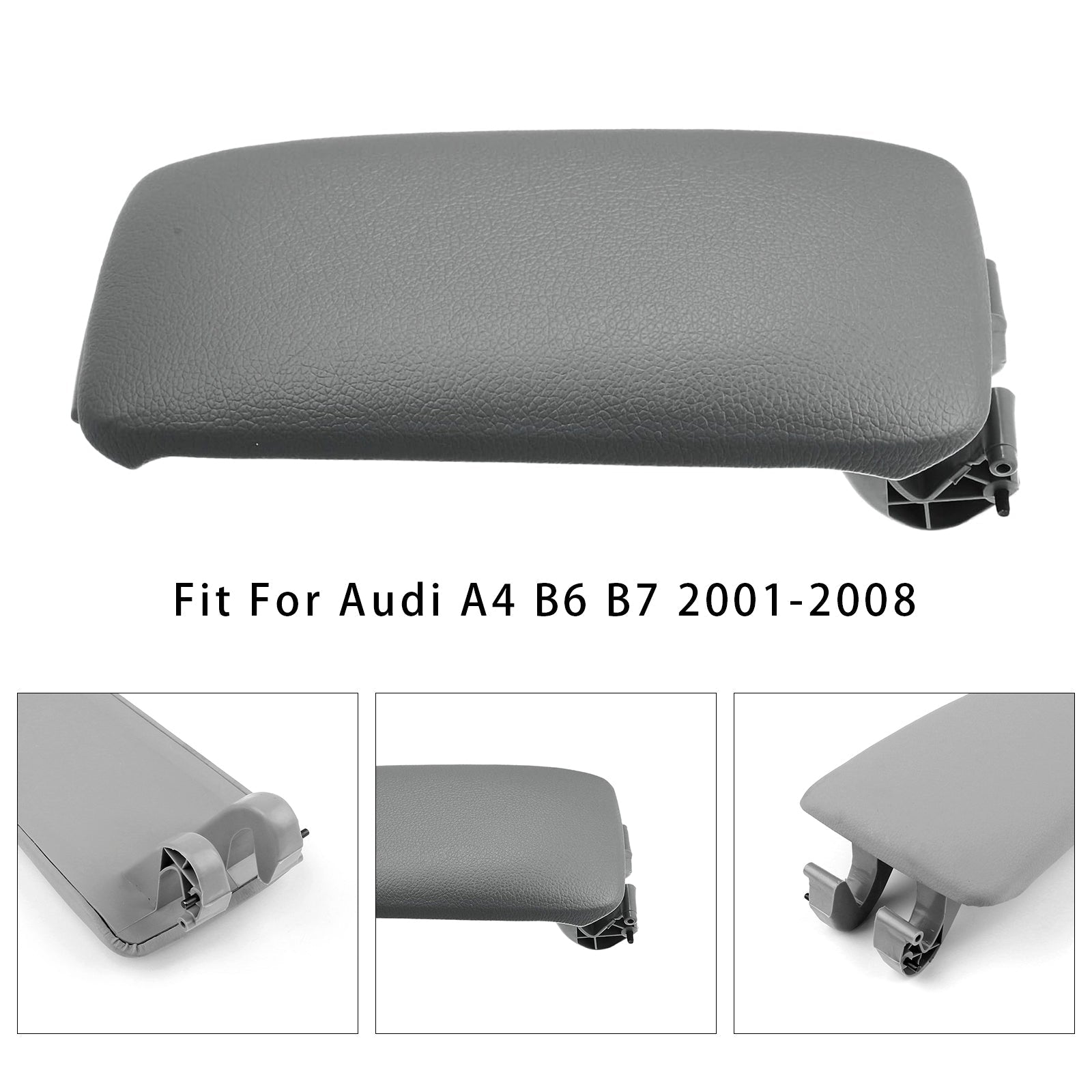 Audi A4 B6 B7 2001-2008 Gray Leather Centre Console Armrest Lid 8E0864245E
