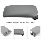 Gray Leather Center Console Lid Armrest for 2001-2008 Audi A4 B6 B7 8E0864245E