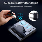 140W Fast Charging Smart Socket with Wireless PD100W Technology Notebook and Smartphone Charger EU Plug