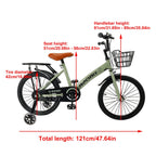 18 Inch Children's BMX Bicycle with Stabilizer Wheels Designed for Ages 7-9