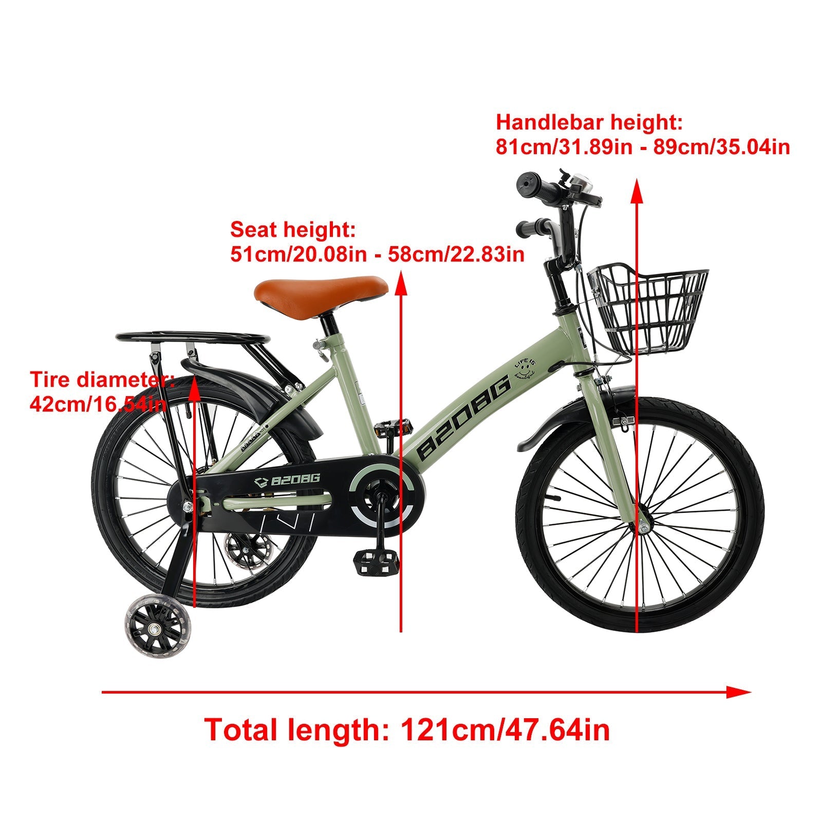 18 Inch Children's BMX Bicycle with Stabilizer Wheels Designed for Ages 7-9