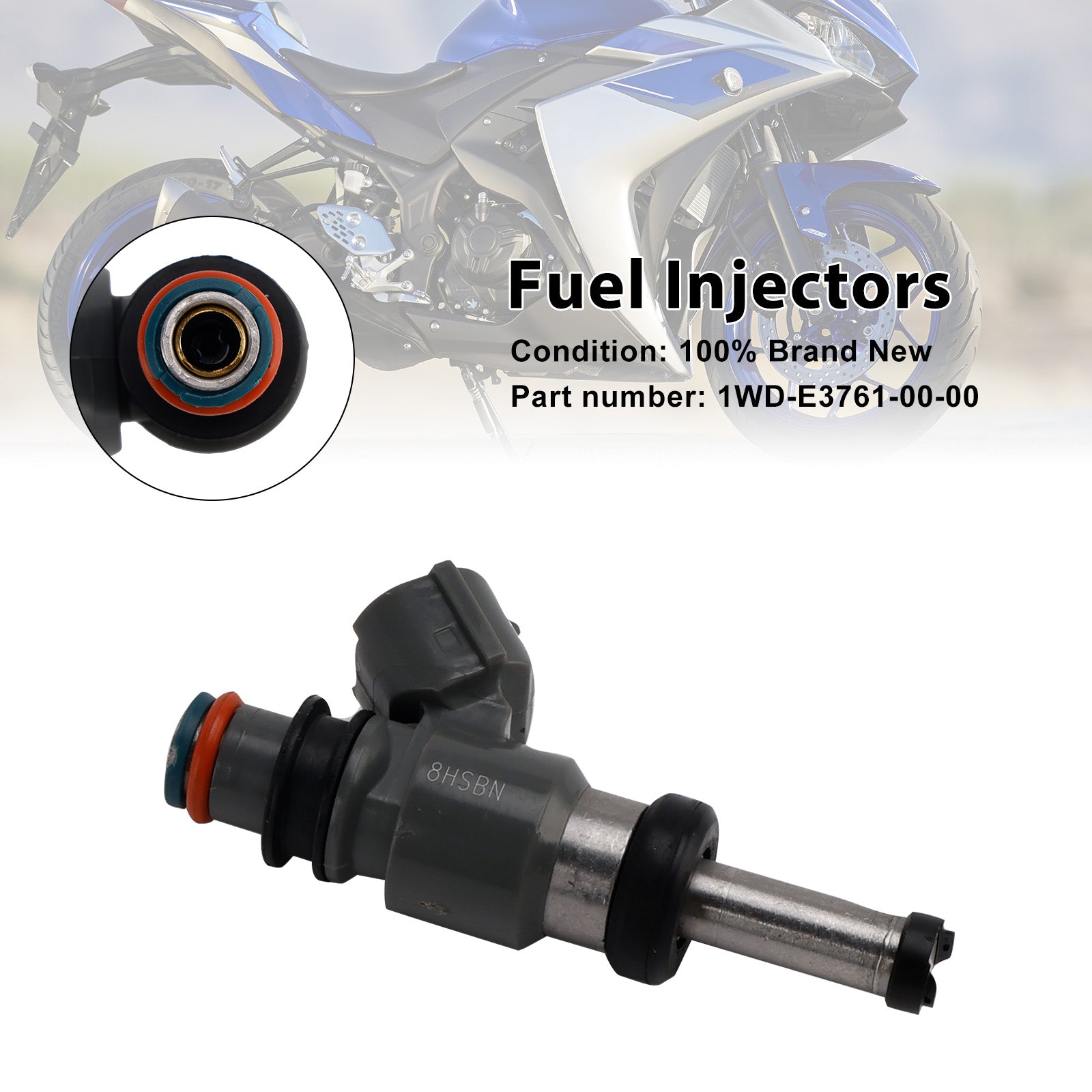 OEM Fuel Injector Assembly 1WD-E3761-00-00 Yamaha YZF-R3 2015 to 2022