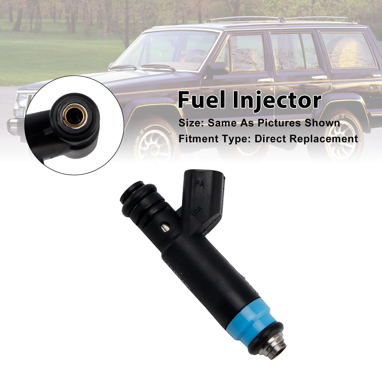 Single Fuel Injector for Jeep 4.0 Liter I6 Engine 1999-2004 Dodge RAM 04854181