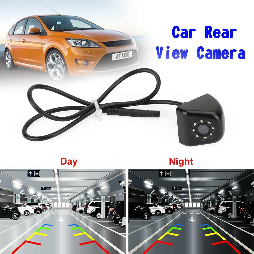 8LED Night Vision Car Backup Reverse Camera - Waterproof Rear View Parking