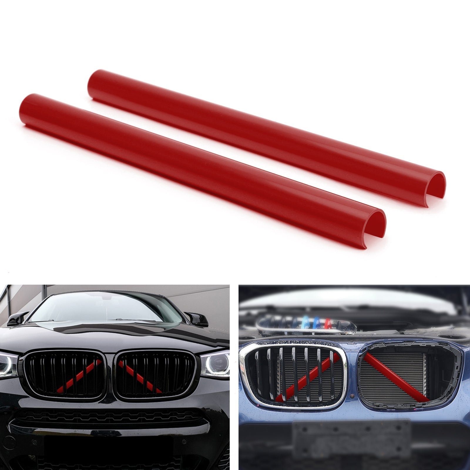 BMW F25 F26 Blue V Brace Support Wrap Grill Bar Generic