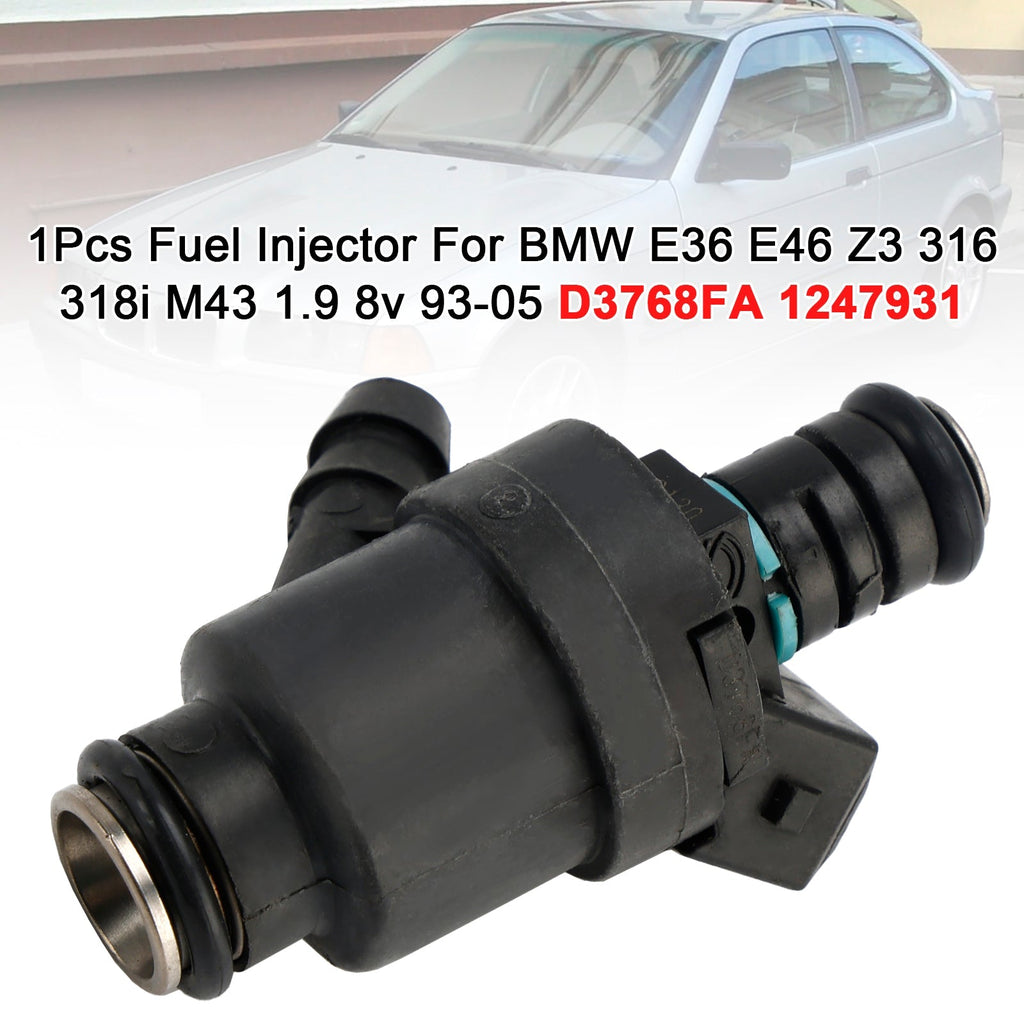 Single Fuel Injector D3768FA for BMW 316 318i M43 Engine E36 E46 Z3 1993-2005