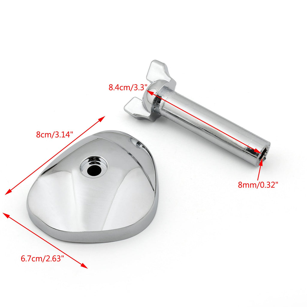 Chrome Throttle Body Cover for 1992-1997 Honda NV400 Steed 400 with Petcock Lever Assembly