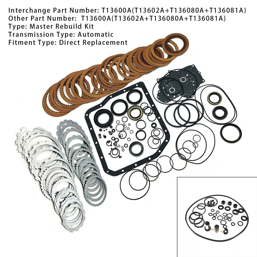 Toyota Highlander 2001-2007 2.4L 3.0L Automatic Transmission Rebuild Master Seal Kit U140E U140F T13600A