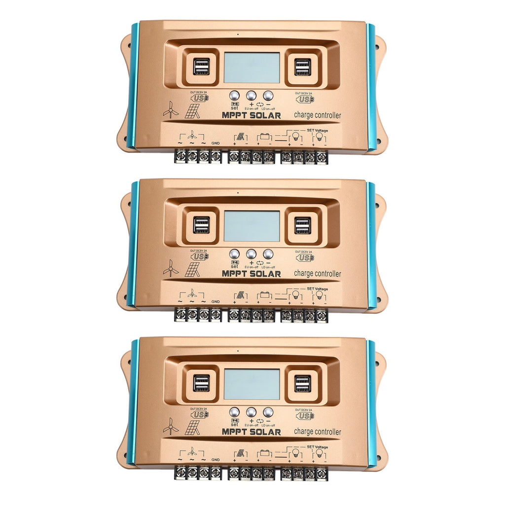 12V-60V 30A-100A Wind and Solar Hybrid MPPT Charge Controller with Dual USB Auto Function