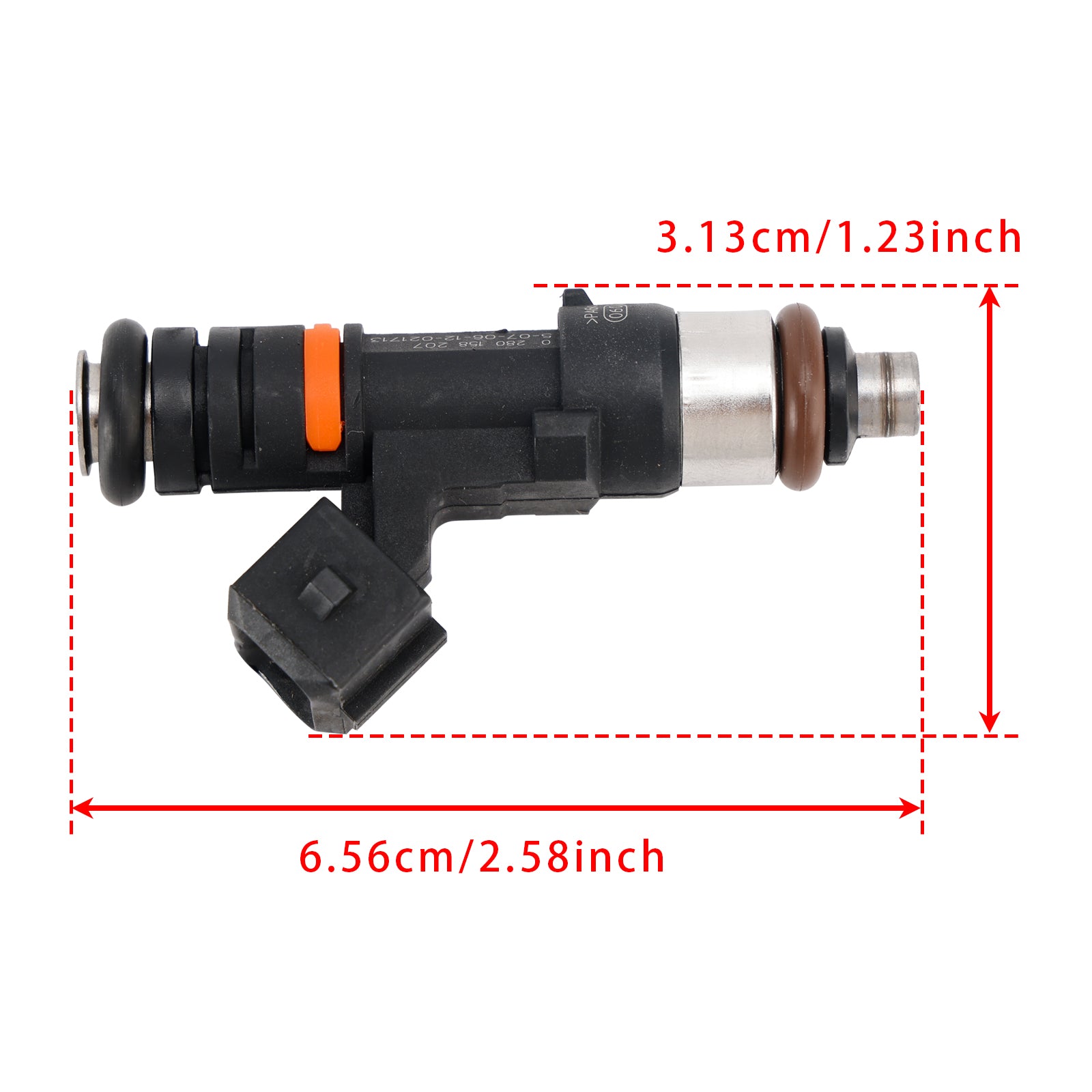 Single Fuel Injector 0280158207 Compatible With Ford Focus III Fiesta VI Mondeo IV
