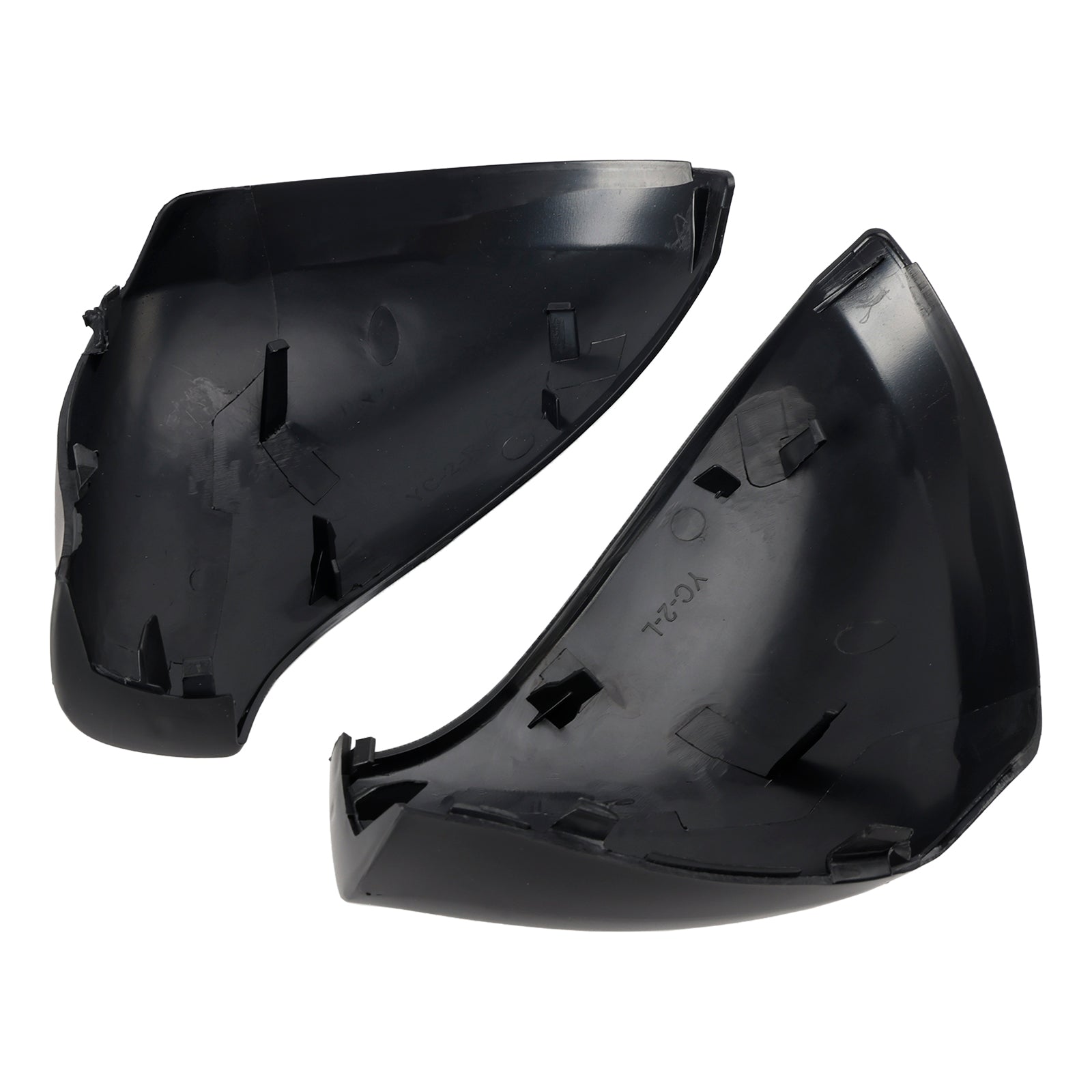 Matte Black Side Mirror Covers for 2006-2015 Peugeot 207 Hatchback Rearview Housing