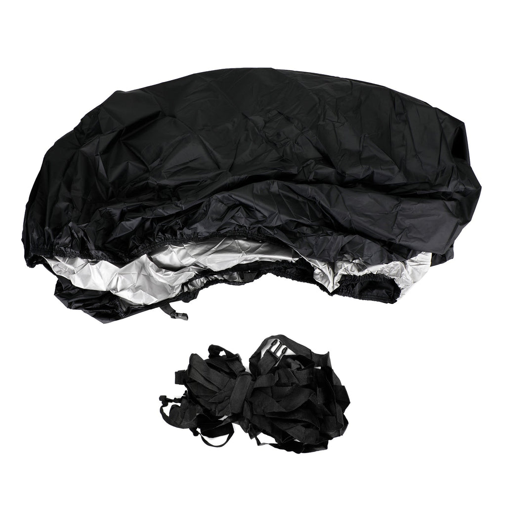 14 to 16 Foot V-Hull Fishing Boat Trailerable Cover Black Waterproof Heavy Duty