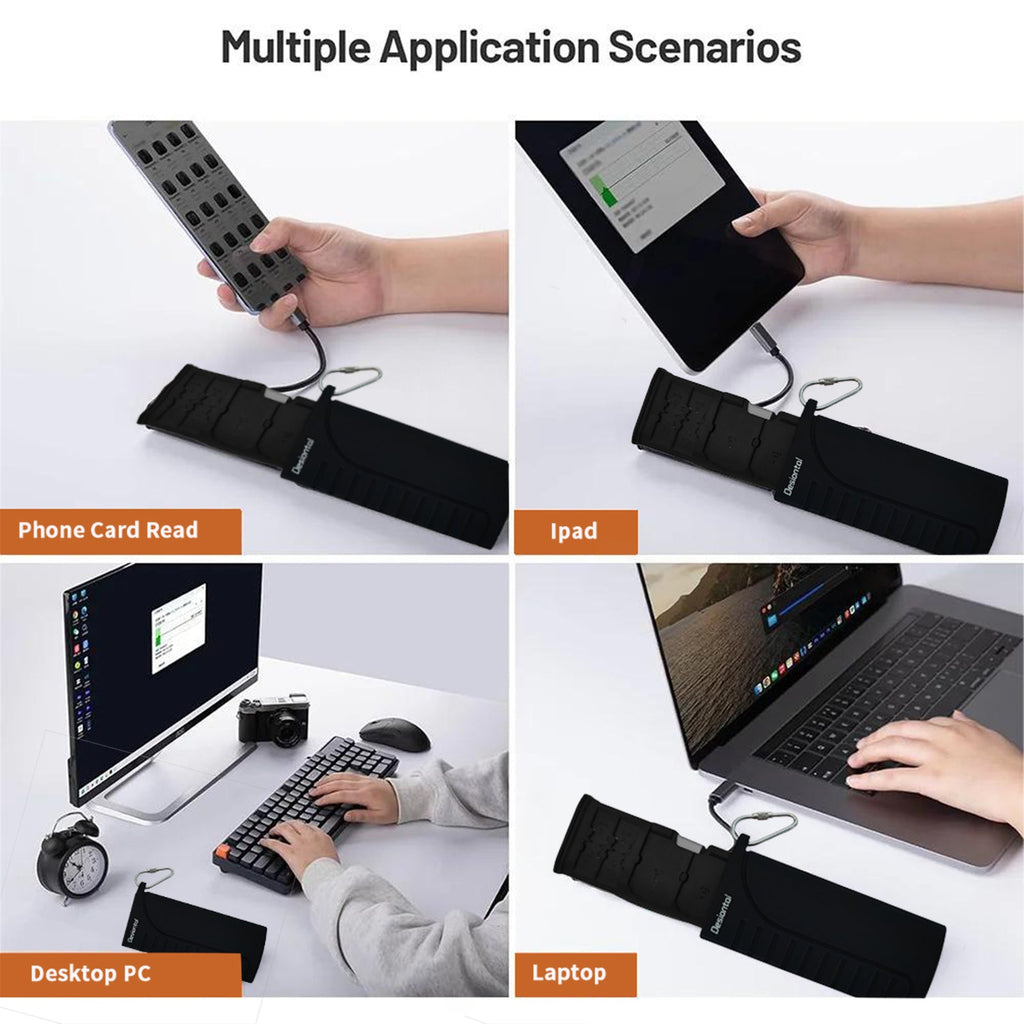 Flash Card Photo Transmission Reader with 2-in-1 SD Card Storage and Fast Data Transfer