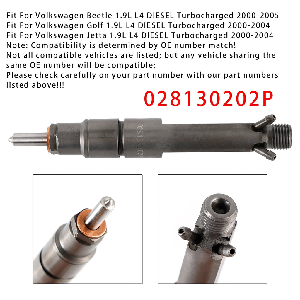 1.9L Diesel Fuel Injector 028130202P Volkswagen Golf Jetta Beetle Replacement