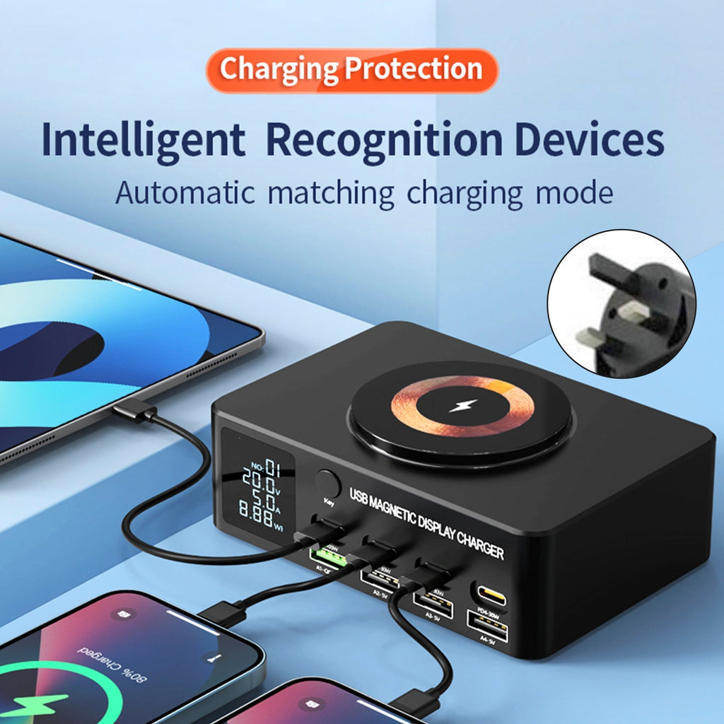140W Quick Charge PD100W Laptop Intelligent Multi-Port USB Power Adapter UK