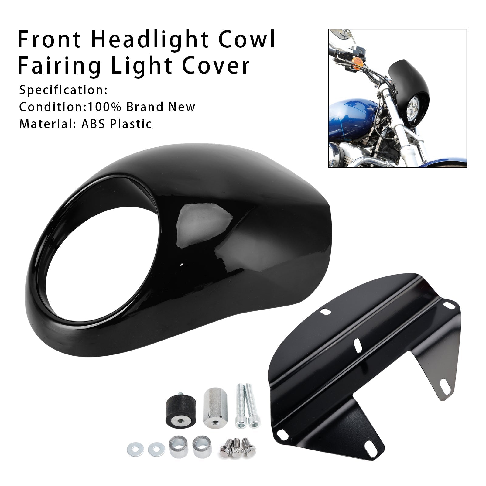 1973-up FX Dyna Sportster 883 1200 XL Headlight Light Fairing Cover