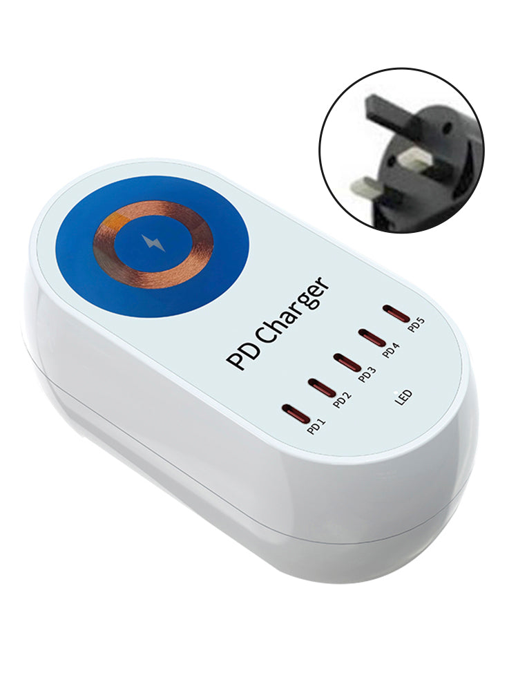 140W Magnetic Wireless Fast Charging Station PD100W for Laptops and Smartphones