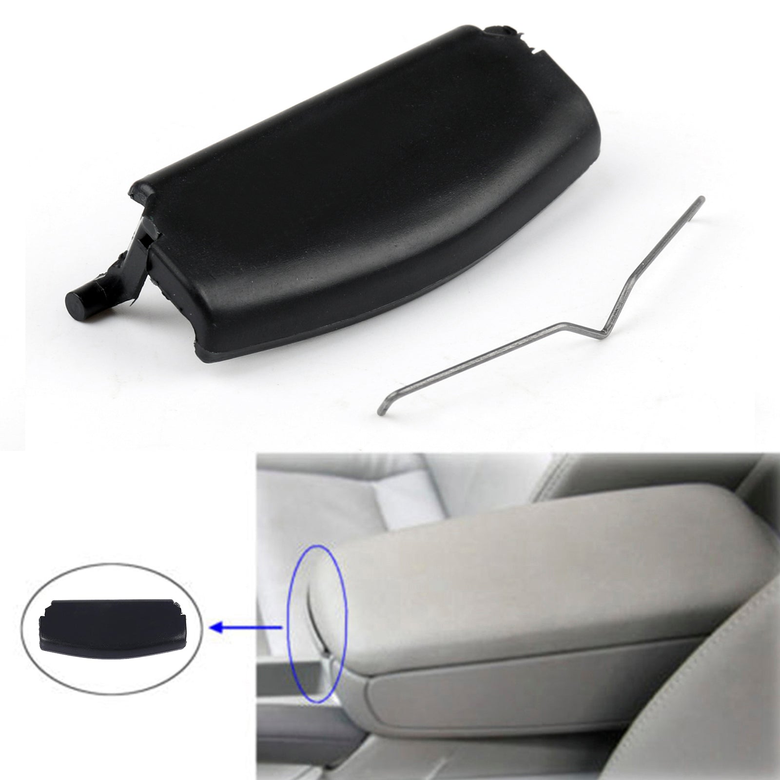 Audi A4 B6 B7 2001-2008 Black Center Console Armrest Latch Cover 8E0864245E