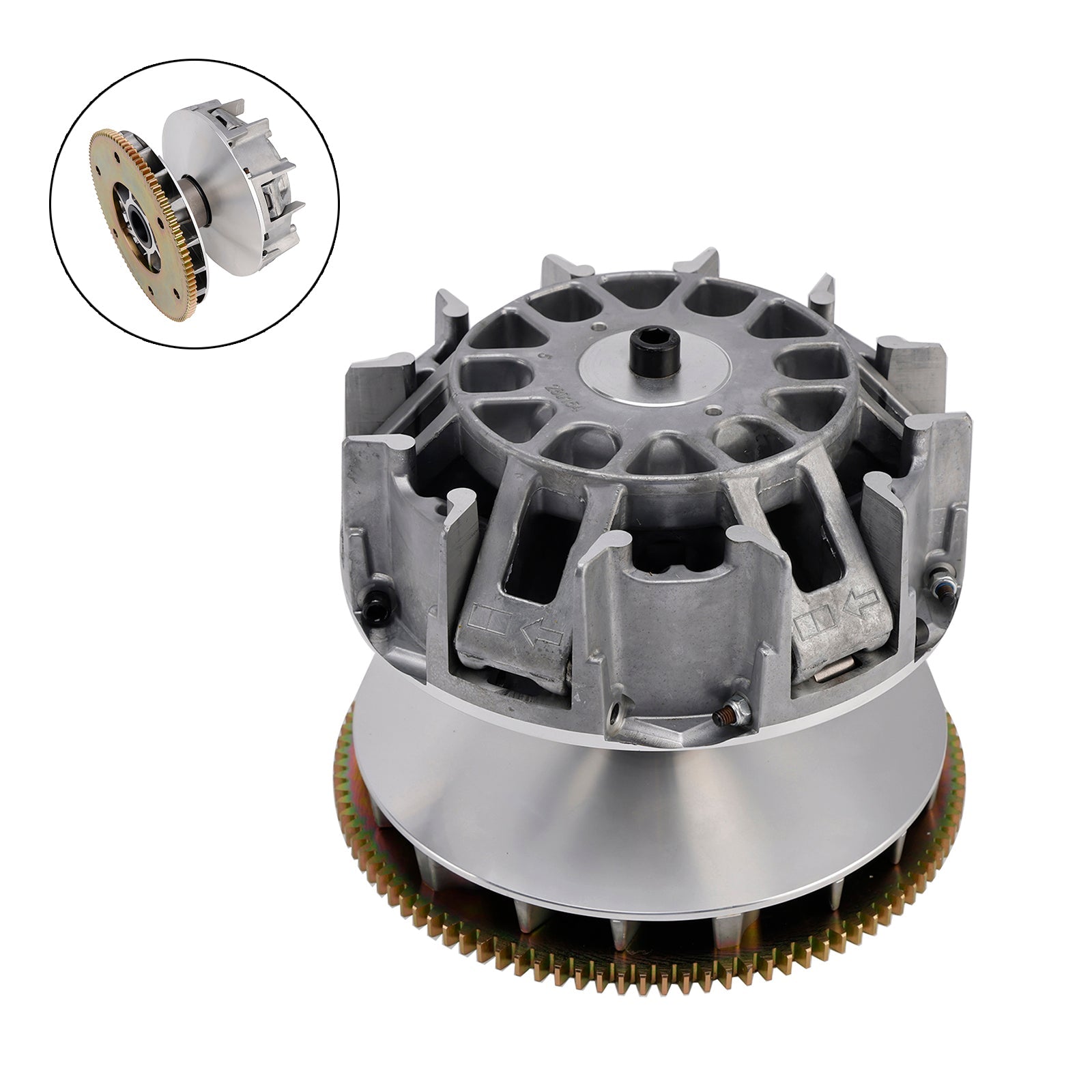 2002 Can-Am Quest 500 Green Front Clutch Variator Pulley Assembly 711280155 420280522