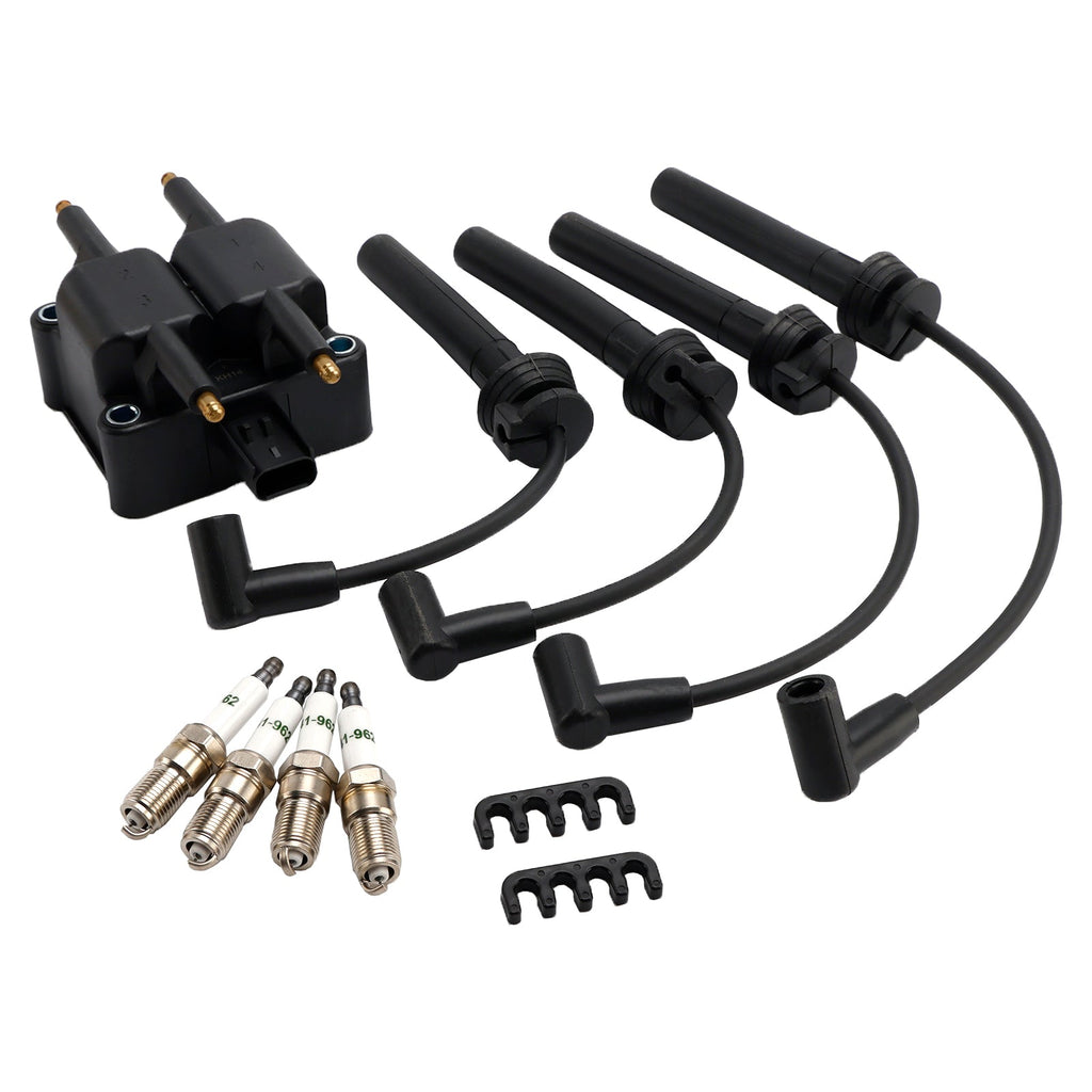 2002-2005 JEEP LIBERTY Ignition Coil Pack Spark Plug Wire Set UF189 UF403 UF410