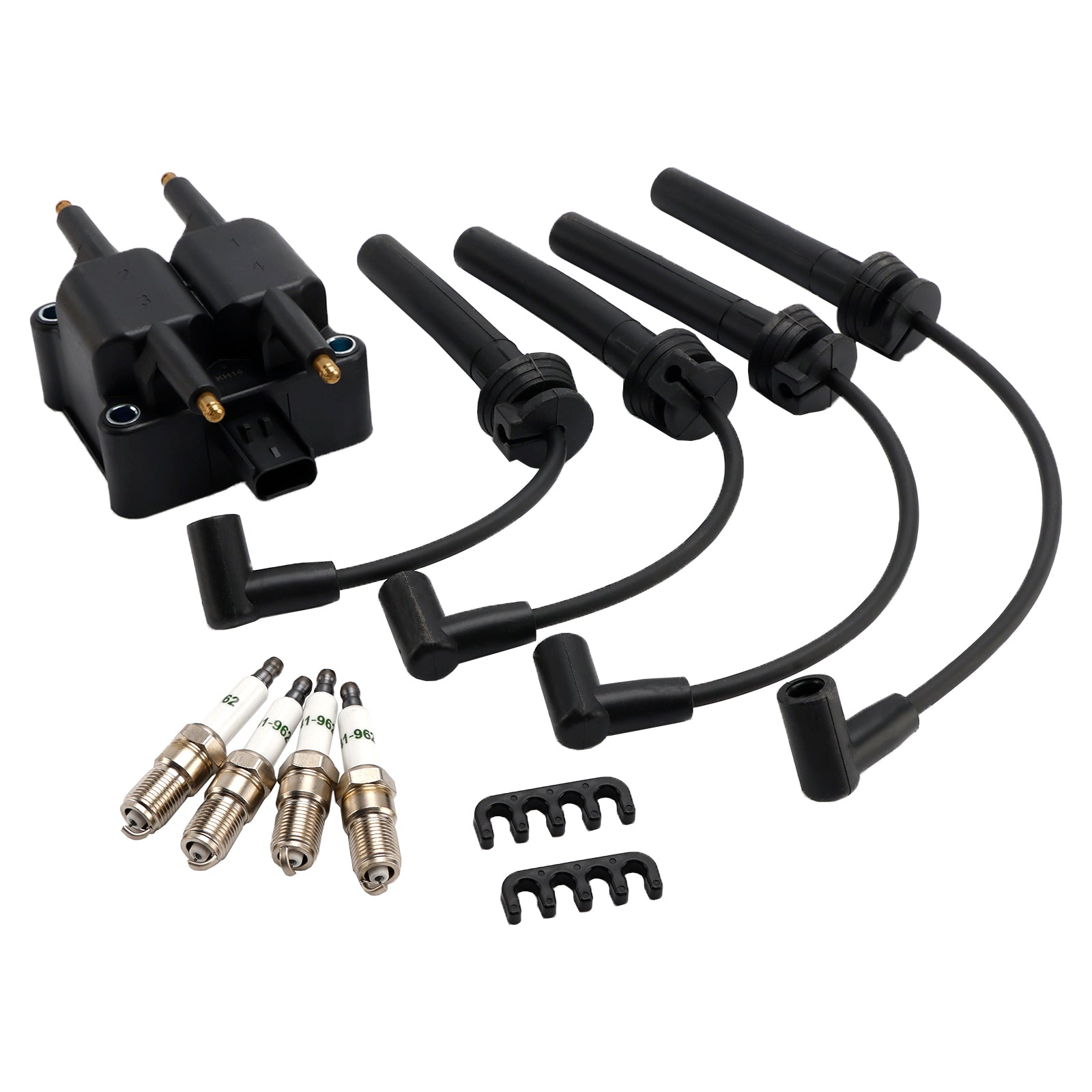 2002-2005 JEEP LIBERTY Ignition Coil Pack Spark Plug Wire Set UF189 UF403 UF410