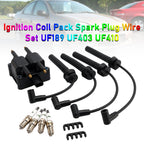 2002-2005 JEEP LIBERTY Ignition Coil Pack Spark Plug Wire Set UF189 UF403 UF410