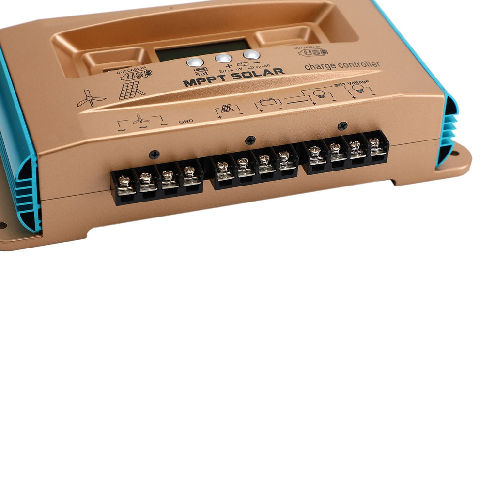 12V-60V 30A-100A Wind and Solar Hybrid MPPT Charge Controller with Dual USB Auto Function