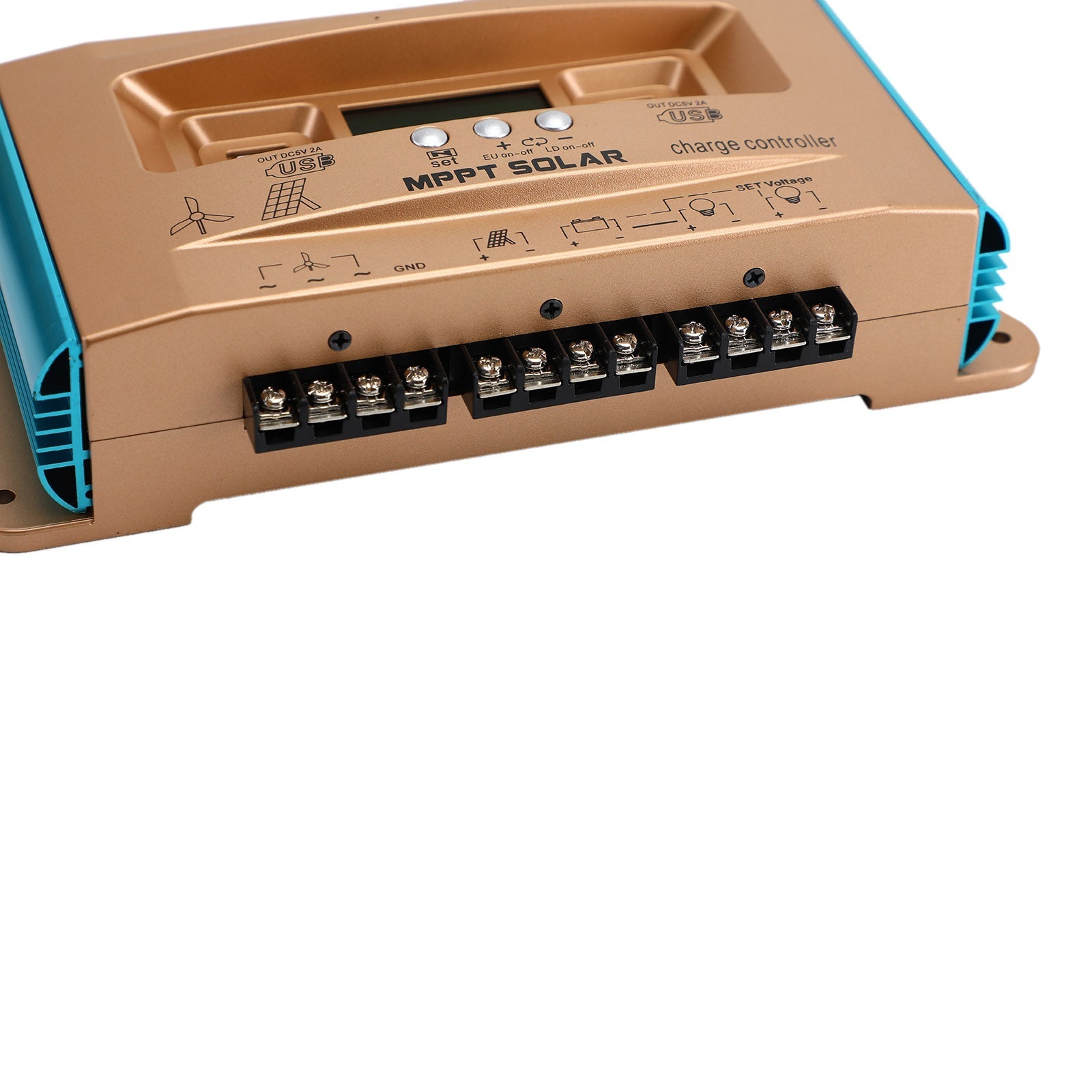 12V to 60V 60A MPPT Hybrid Wind Solar Charge Controller with Dual USB Panel Interface