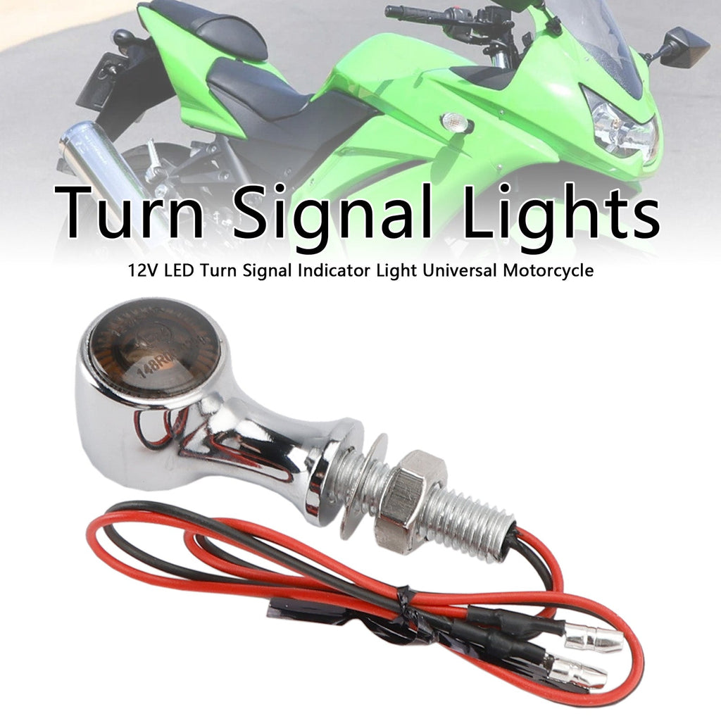 12V Universal Motorcycle LED Turn Signal Light 8mm for Suzuki