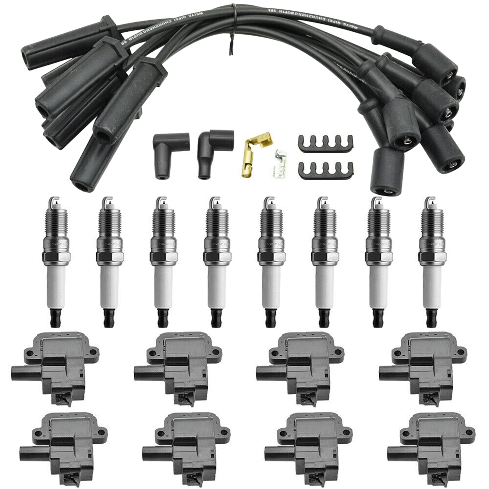 Chevrolet CORVETTE Z06 2001 2002 2003 2004 V8 5.7L Ignition Coil Spark Plugs Wires D580 UF192