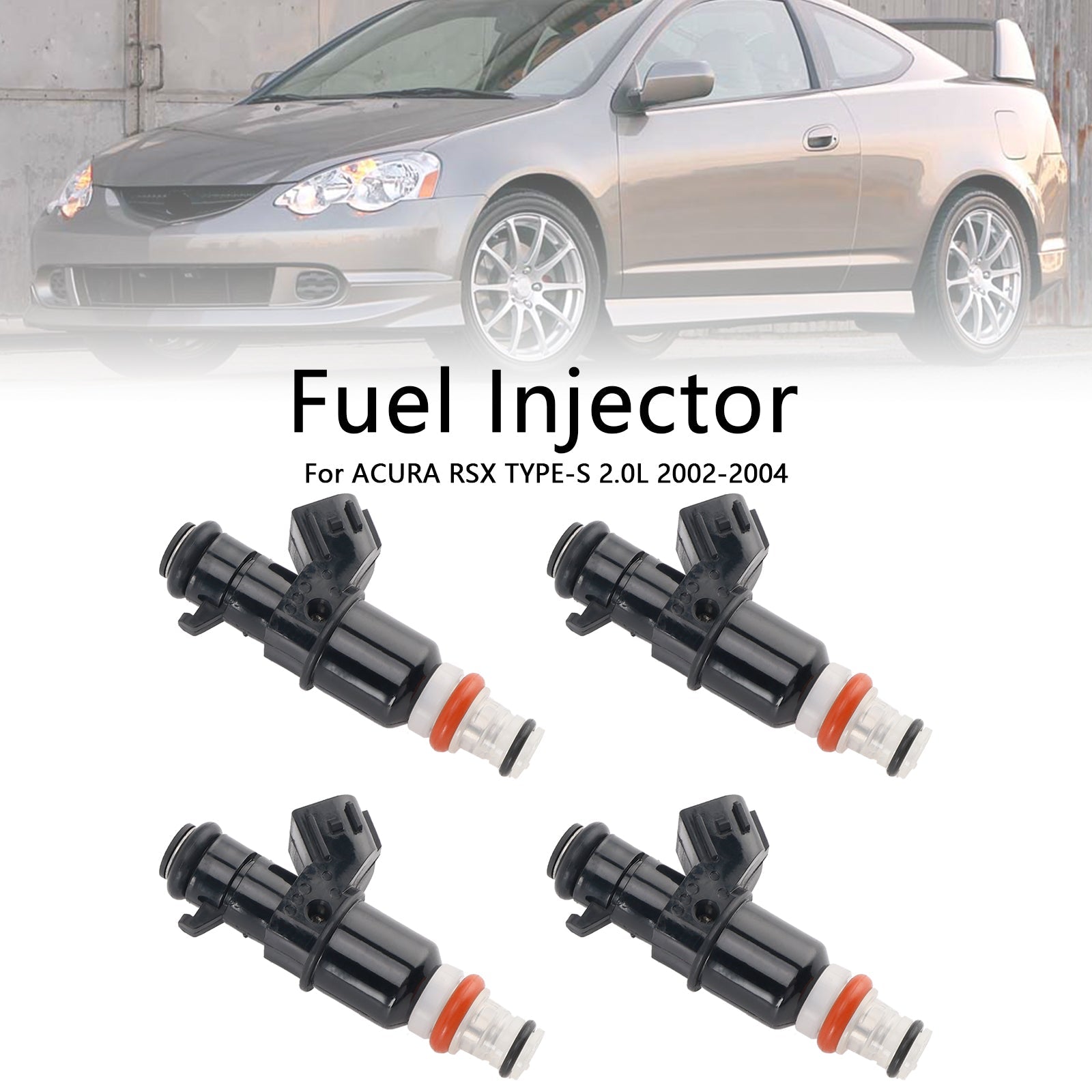 Fuel Injector Set 16450-PRB-A01 for 2002-2004 Acura RSX TYPE-S 2.0L Engine 4-Pack