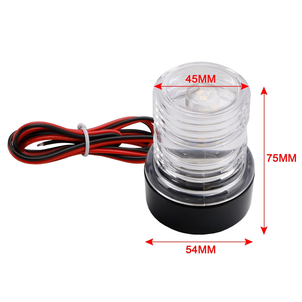 Marine Grade LED Navigation Anchor Light Round Vessel Lamp Boat Yacht 2.7W IP66