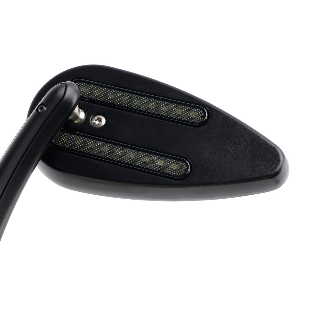 Custom Dynamics LED Turn Signal Mirrors for 1990-2021 Harley Sportster 883 1200 Black