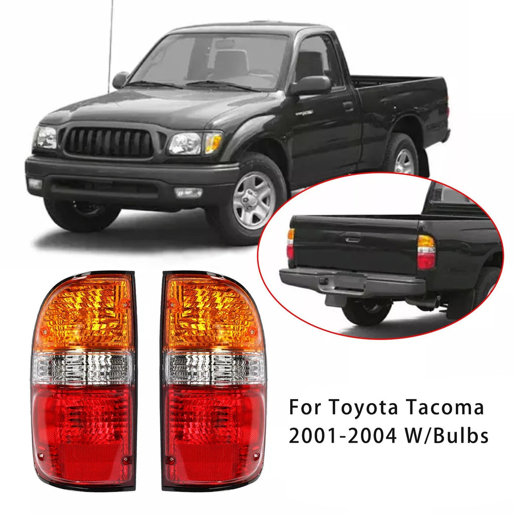 Toyota Tacoma 2001 2002 2003 2004 Rear Tail Lamp Lights Pair with Bulbs