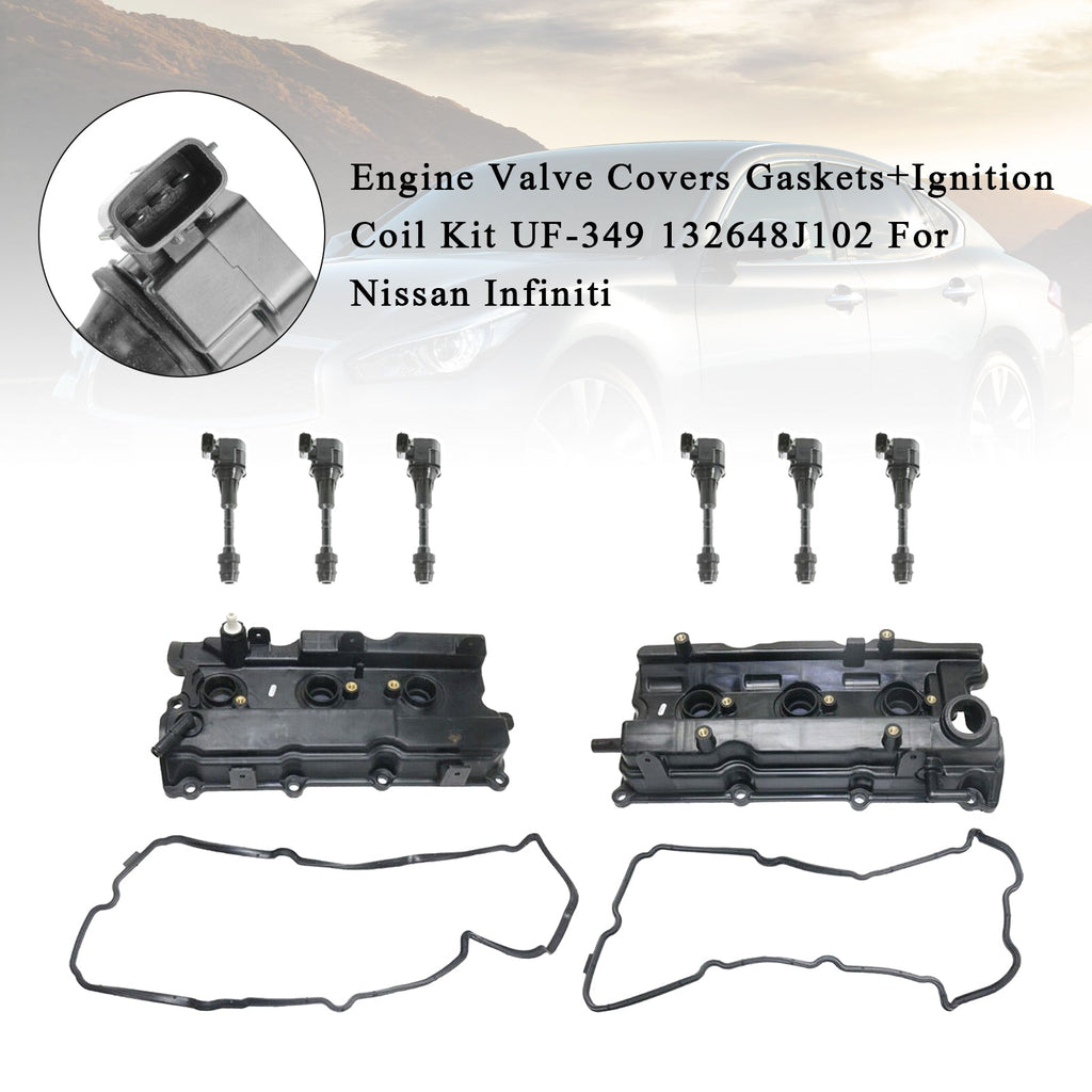 Ignition Coil UF-349 Engine Valve Cover Gaskets Kit for 2002-2004 Infiniti I35 132648J102
