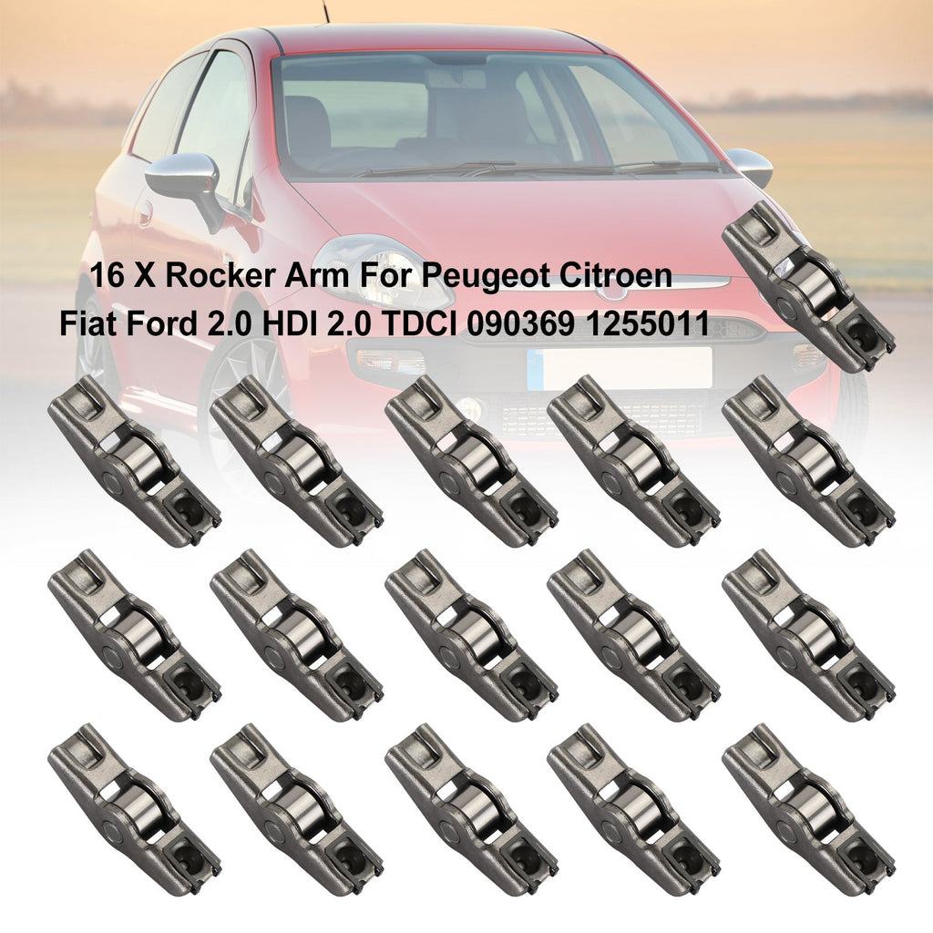 16 Pack Rocker Arm Replacement Part for Ford Fiat Citroen Peugeot 2.0 TDCI 2.0 HDI 090369 1255011