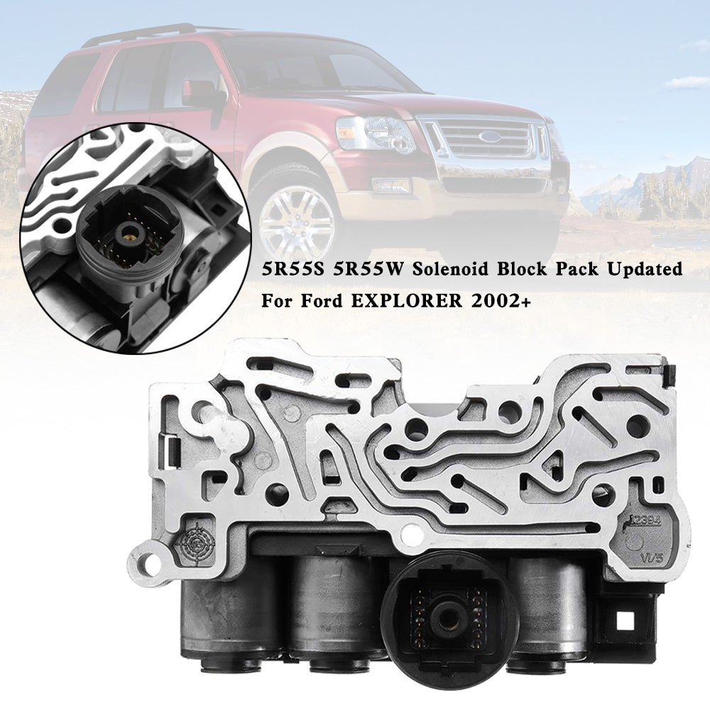 Replacement Solenoid Block Pack 5R55S 5R55W 2002+ Explorer Sport Trac Mountaineer 4.0L 4.6L