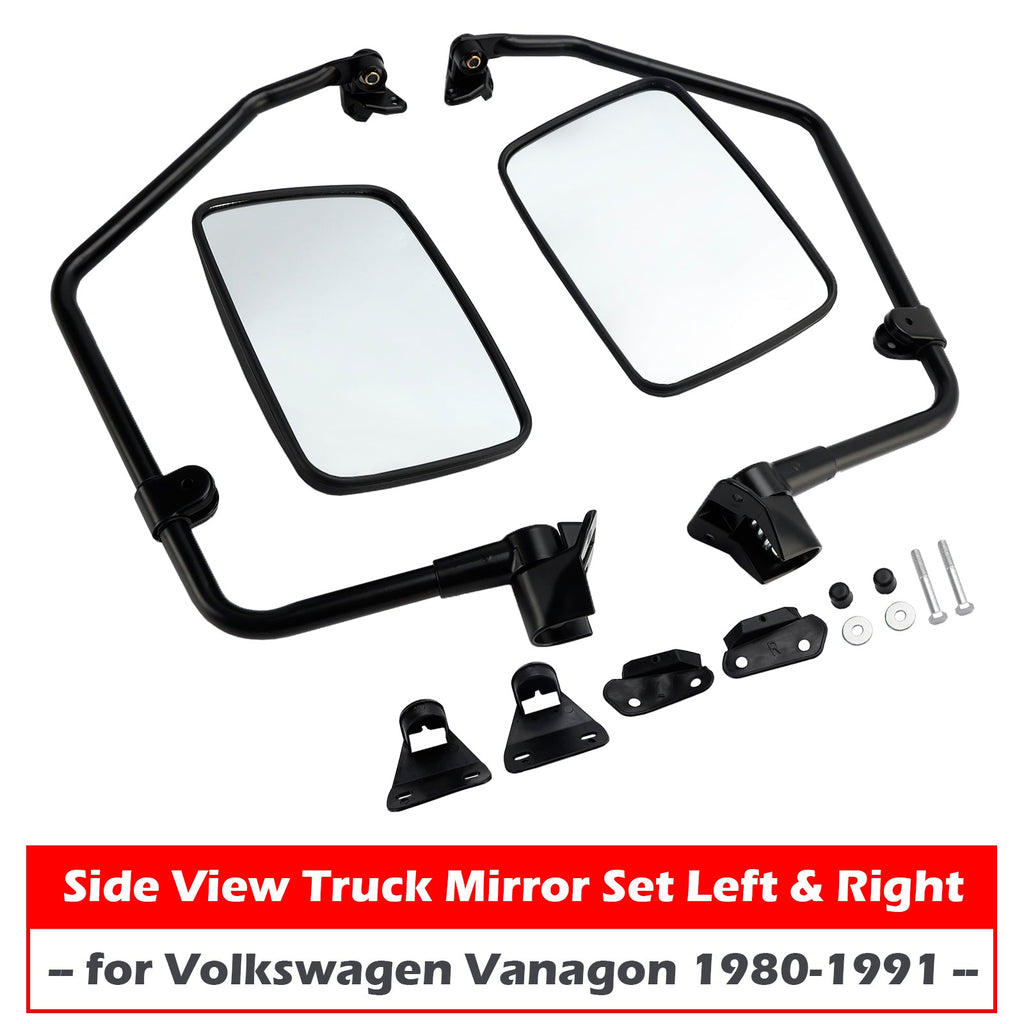 Left and Right Side Mirror Assembly for 1980-1991 VW Vanagon Truck