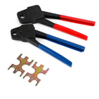 1/2" and 3/4" Pex Crimper Combo Set with Go No-Go Gauge and Angle Tool